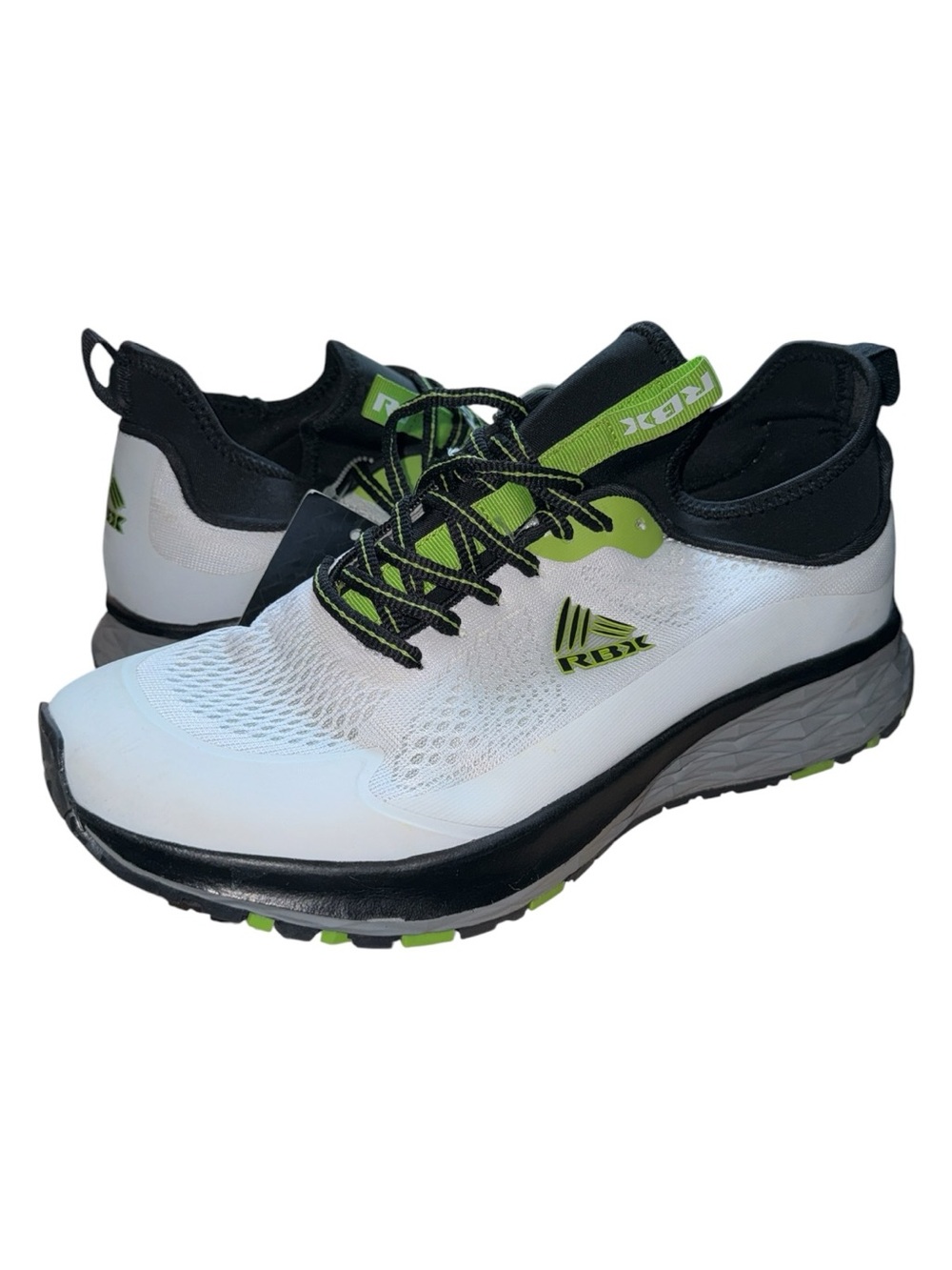 Men’s RBX White/Black/Green Sneakers - 10.5